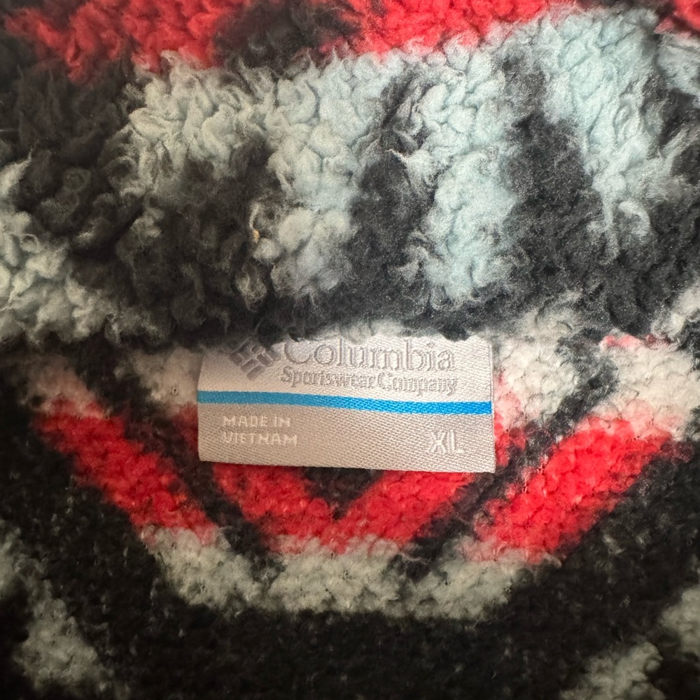 Columbia Fleece Pullover Aztec Pattern Sherpa Jac… - image 4